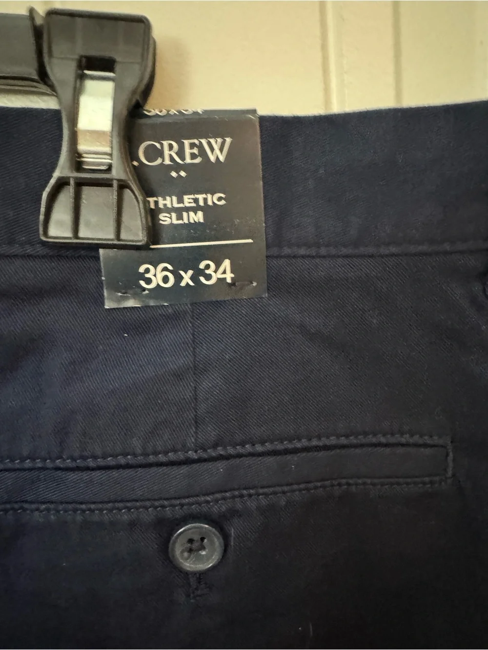 NWT J.Crew Flex Athletic Slim Chino Pants Navy 36x34 Stretch Men’s B